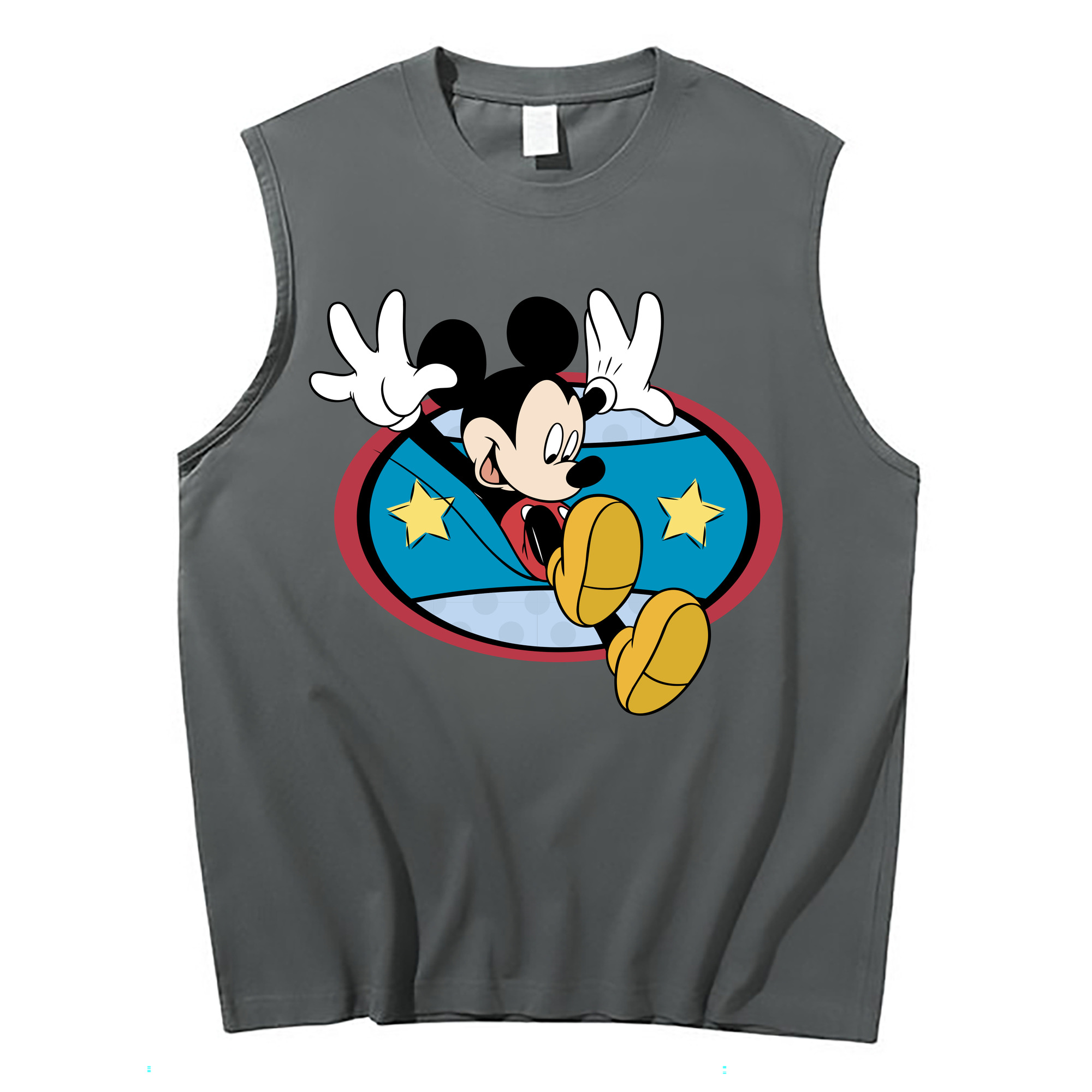 ミッキーマウス Mickey Mouse コットン100％タンクトップ（フロントプリント）